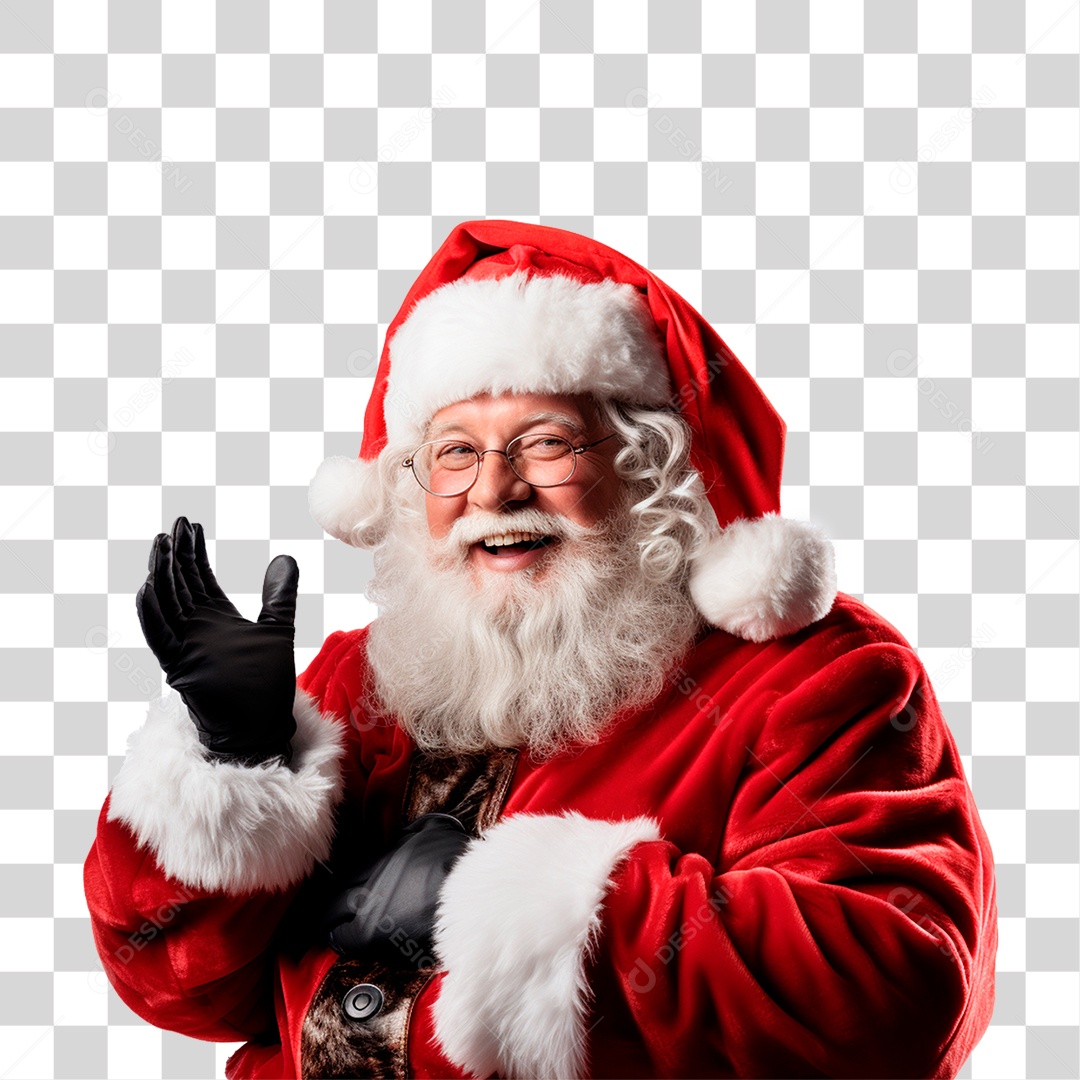 Homem Vestido de Papai Noel PNG Transparente