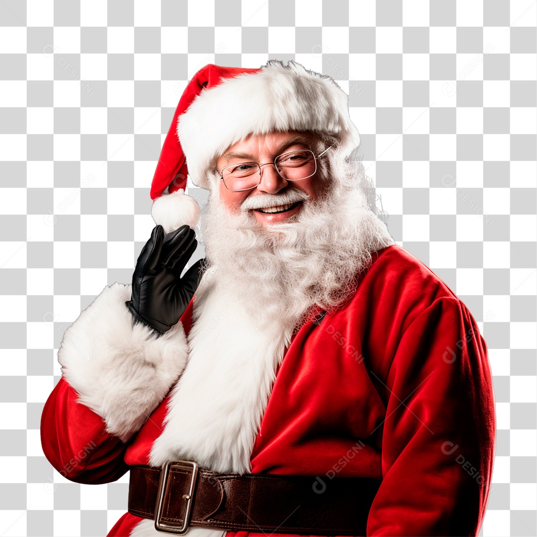 Homem Vestido de Papai Noel PNG Transparente