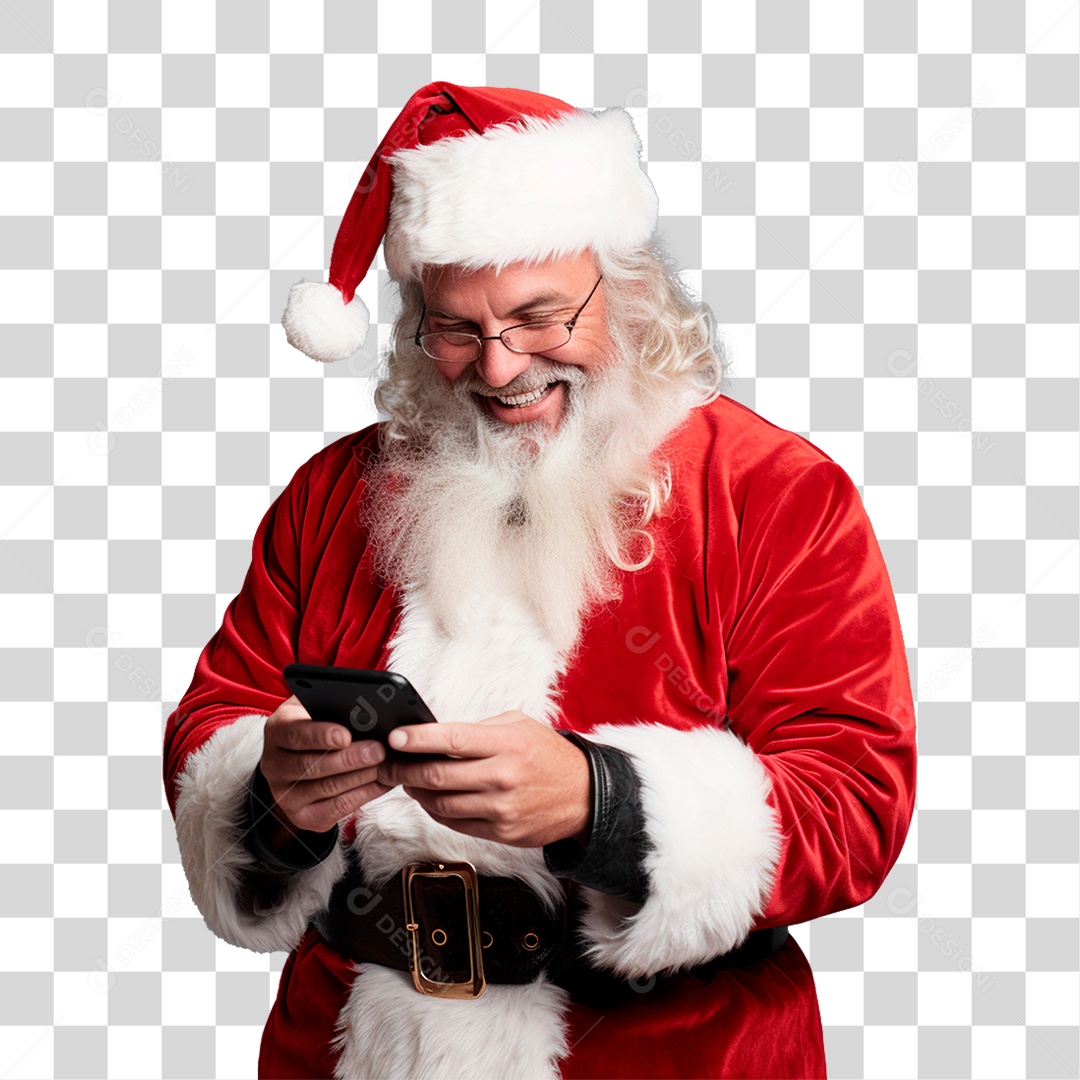 Homem Vestido de Papai Noel PNG Transparente