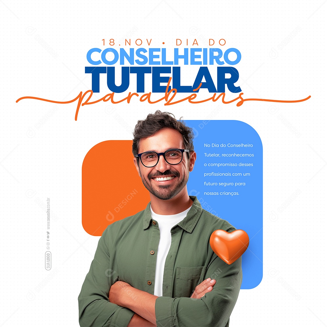 Dia Do Conselheiro 18 De Novembro Parabéns Social Media PSD Editável