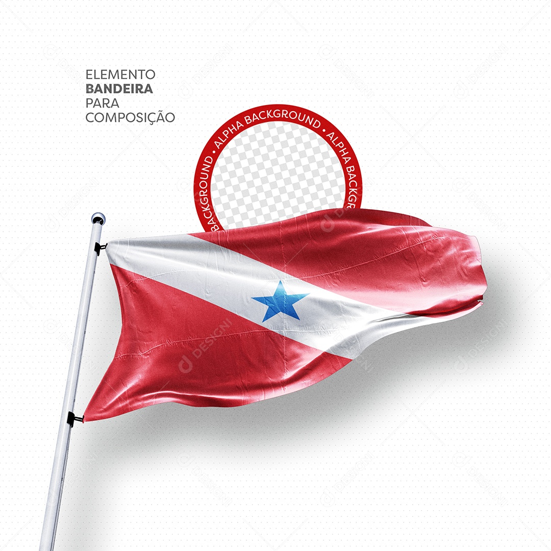 Elemento 3D Bandeira Do Pará Para Composição PSD