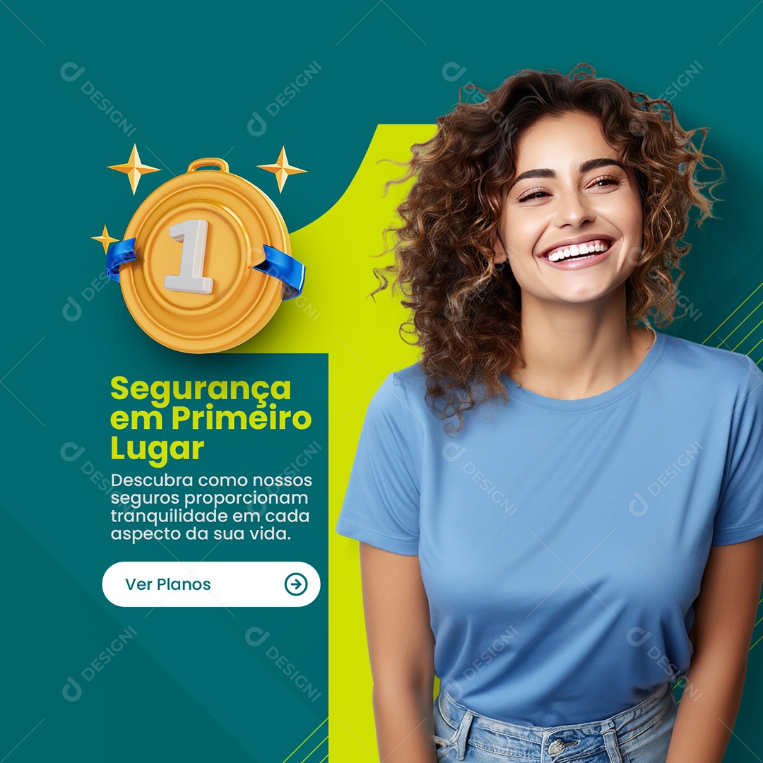 Seguradora Segurança em Primeiro Lugar Ver Planos Social Media PSD Editável