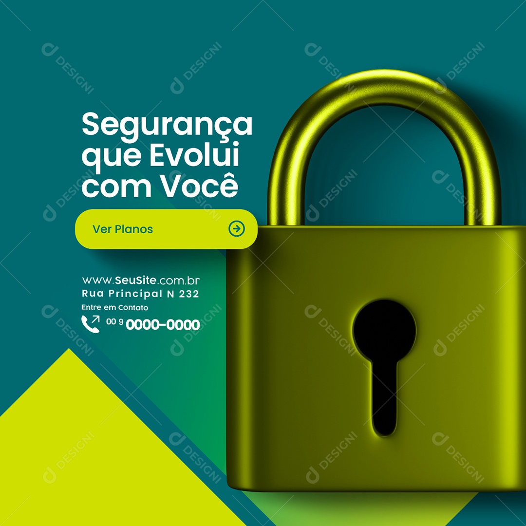Seguradora Segurança Que Evolui com Você Ver Planos Social Media PSD Editável