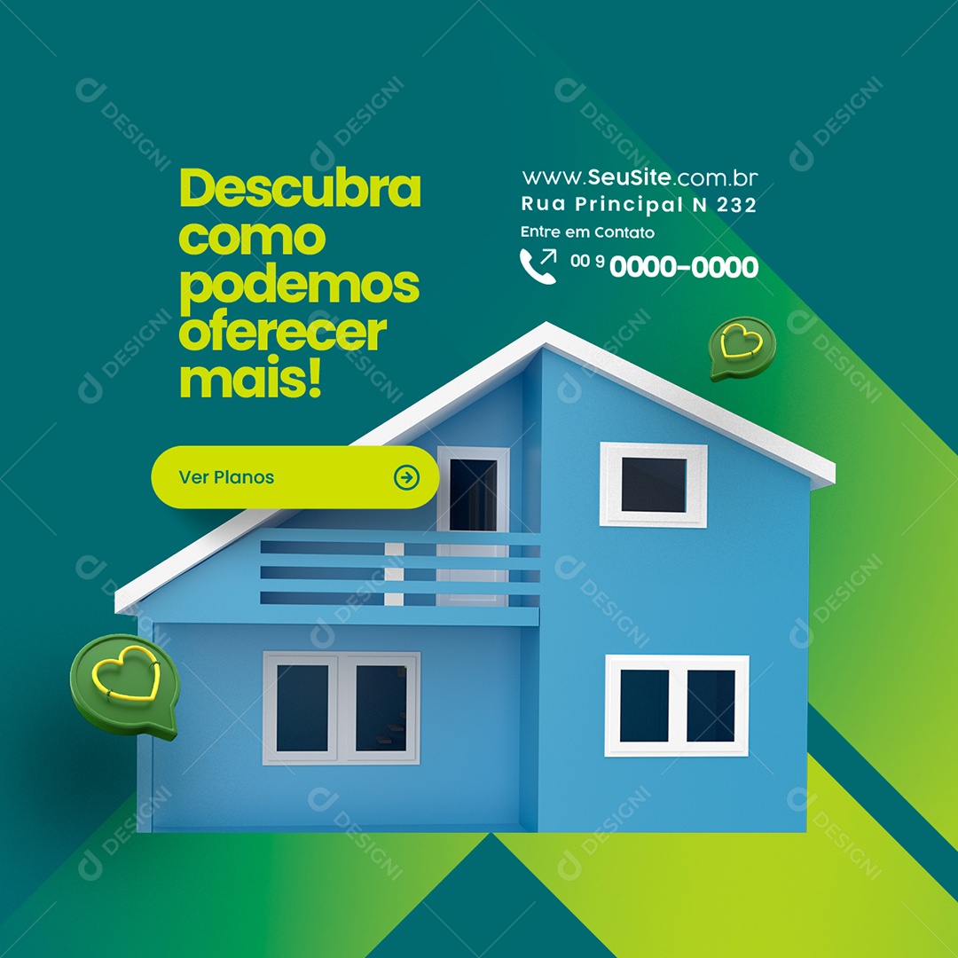 Seguradora Descubra Como Podemos Oferecer Mais Ver Planos Social Media PSD Editável