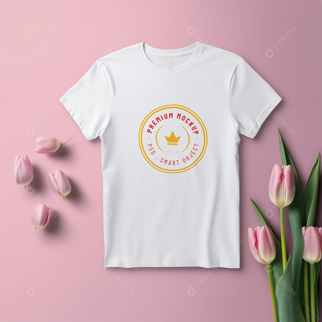 Mockup De Camisa Masculina T Shirt PSD Editável