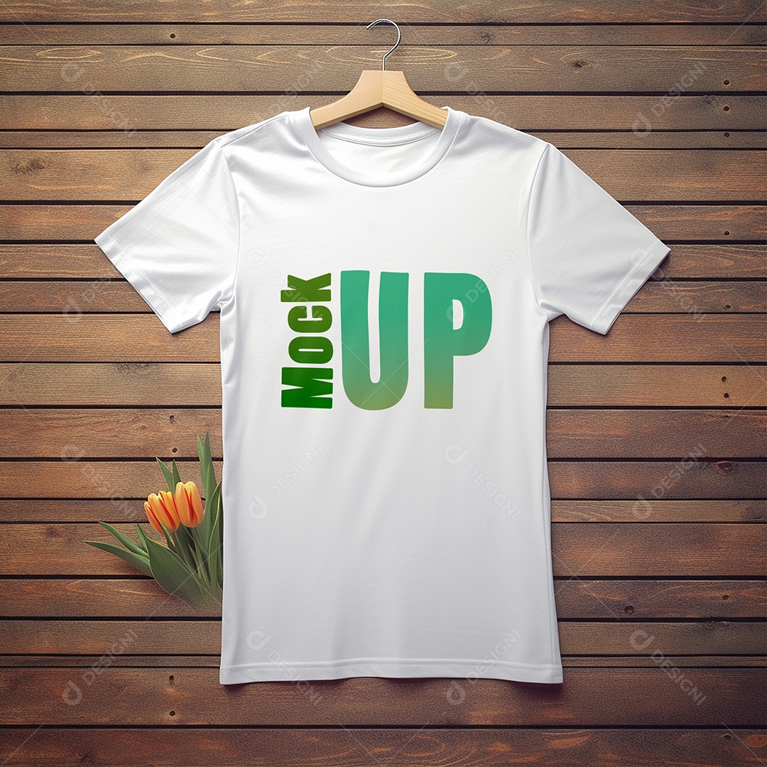 Mockup De Camisa Masculina T Shirt PSD Editável