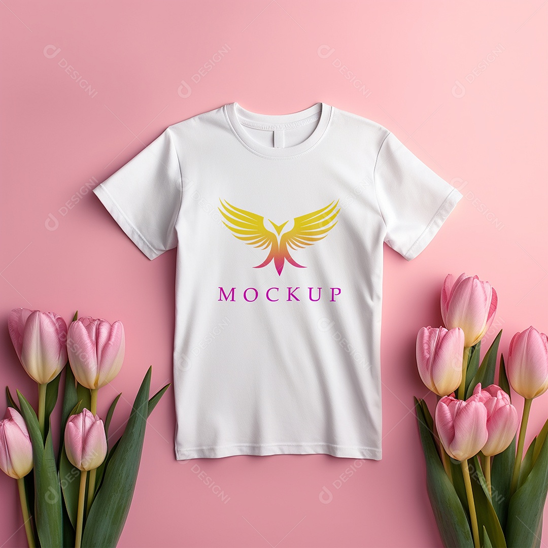 Mockup De Camisa Masculina T Shirt PSD Editável