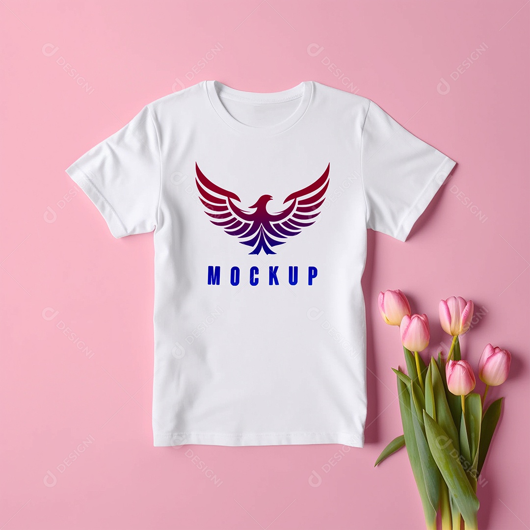 Mockup De Camisa Masculina T Shirt PSD Editável