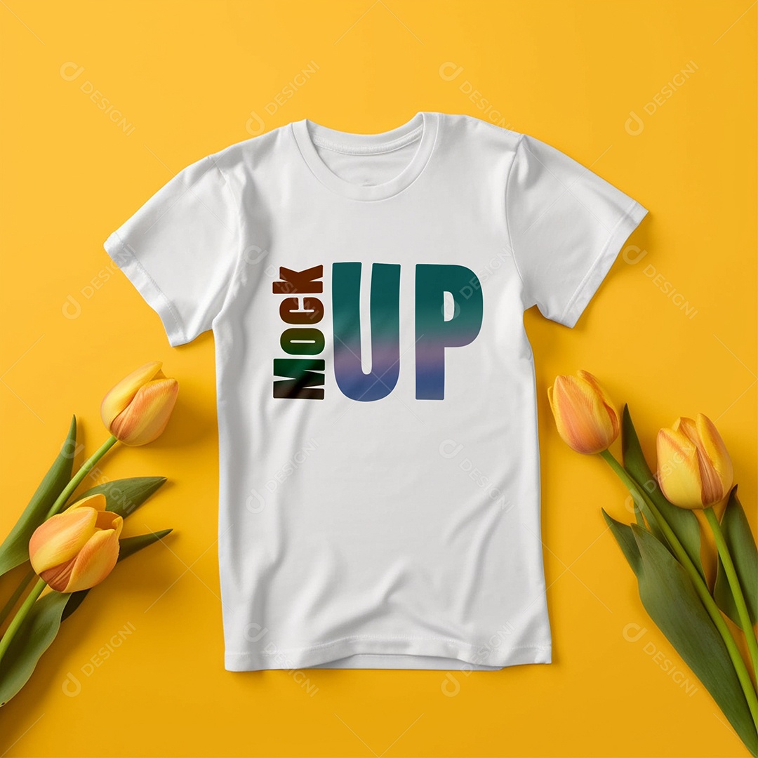 Mockup De Camisa Masculina T Shirt PSD Editável