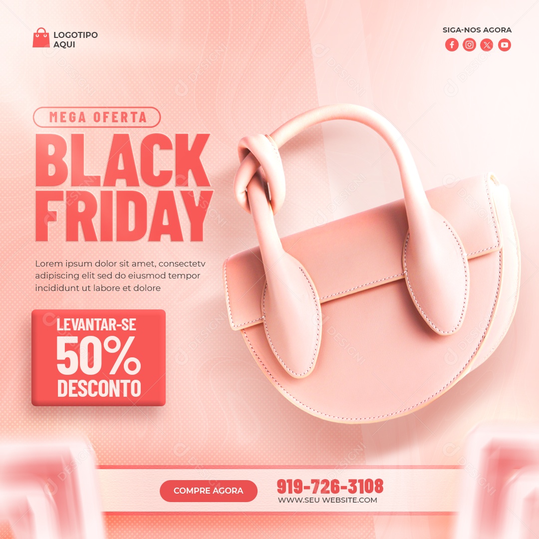 Social Media Mega Oferta Black Friday PSD Editável