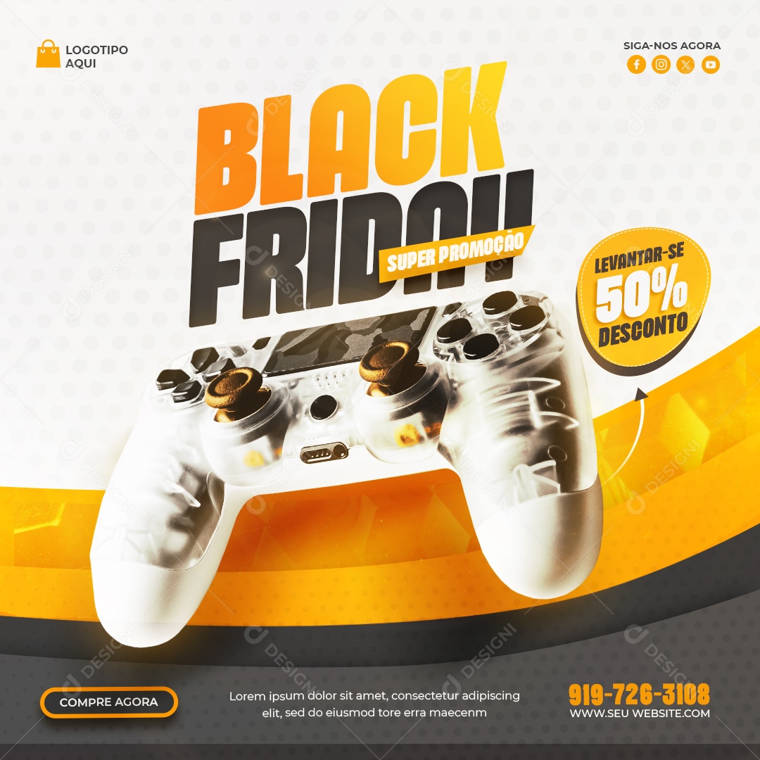 Social Media Black Friday Super Promoção PSD Editável