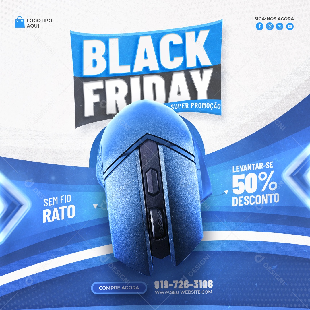 Black Friday Super Promoção Social Media PSD Editável
