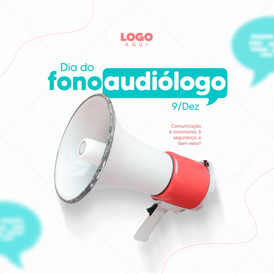 Dia Do Fonoaudiólogo 09 de Dezembro Comunicação é Autonomia é Segurança Social Media PSD Editável