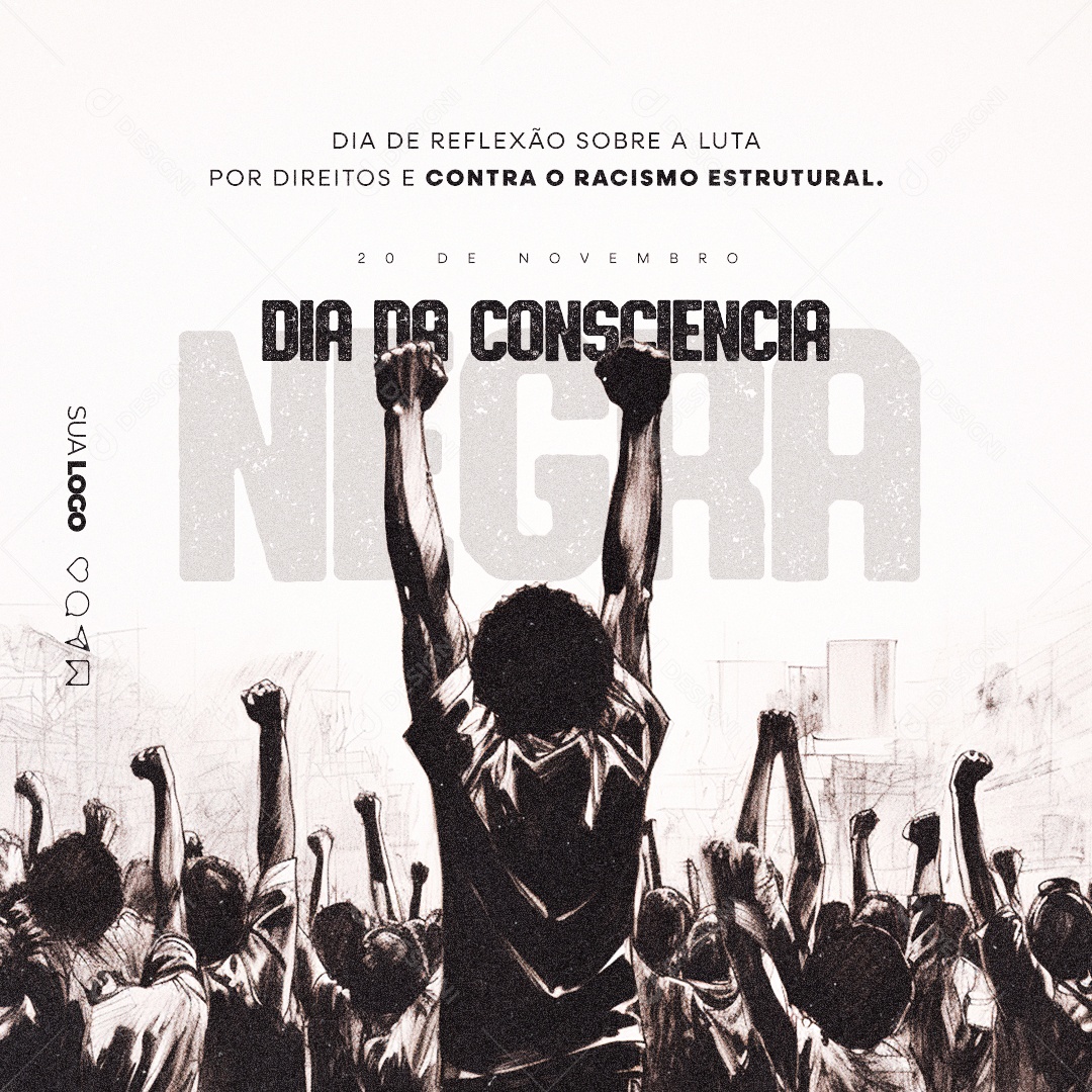 Dia da Consciência Negra 20 de Novembro Social Media PSD Editável