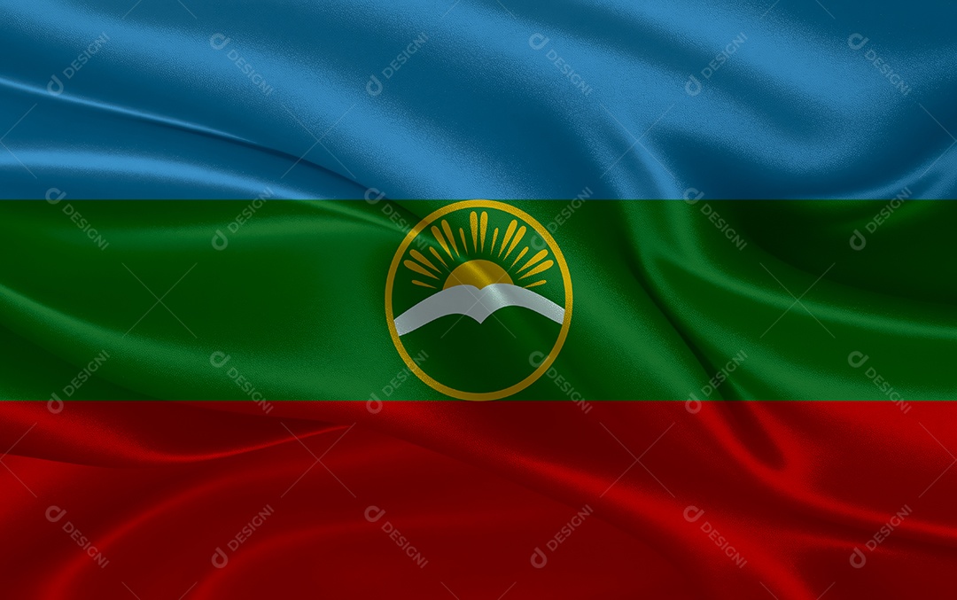 bandeira de Karachay-cherkessia Rússia