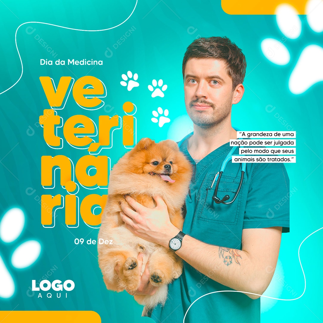 Dia do Médico Veterinário 09 de Setembro a Grandeza de uma Nação Social Media PSD Editável