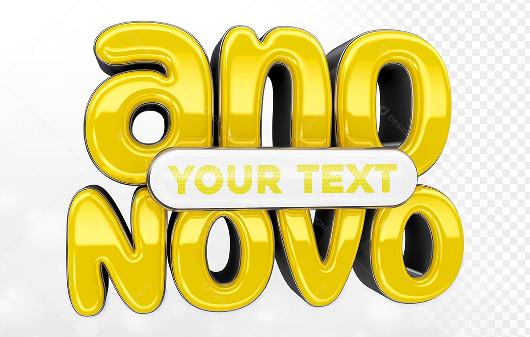 Texto 3D Ano Novo Para Composição PSD