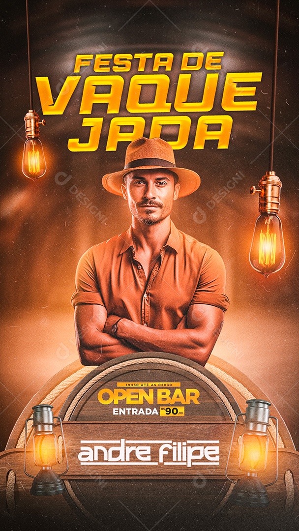 Story Flyer Festa De Vaquejada Andre Filipe Social Media PSD Editável