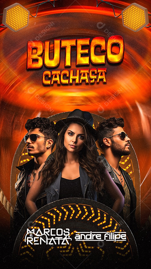 Story Flyer Buteco Cachaça Marcos & Renata Andre Filipe Social Media PSD Editável