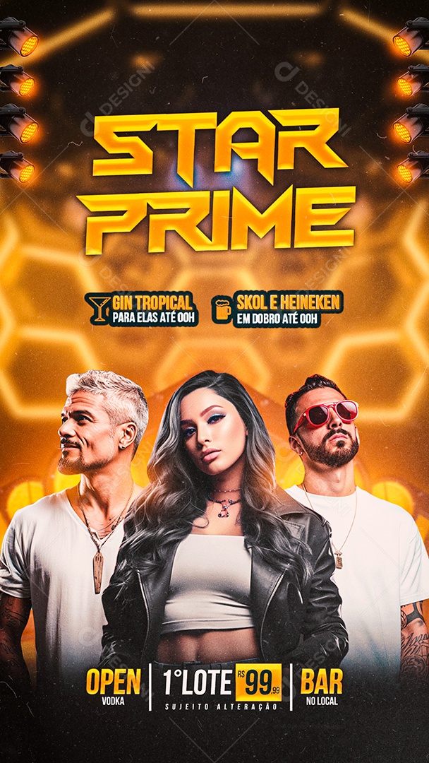 Story Flyer Start Prime Open Vodka Social Media PSD Editável