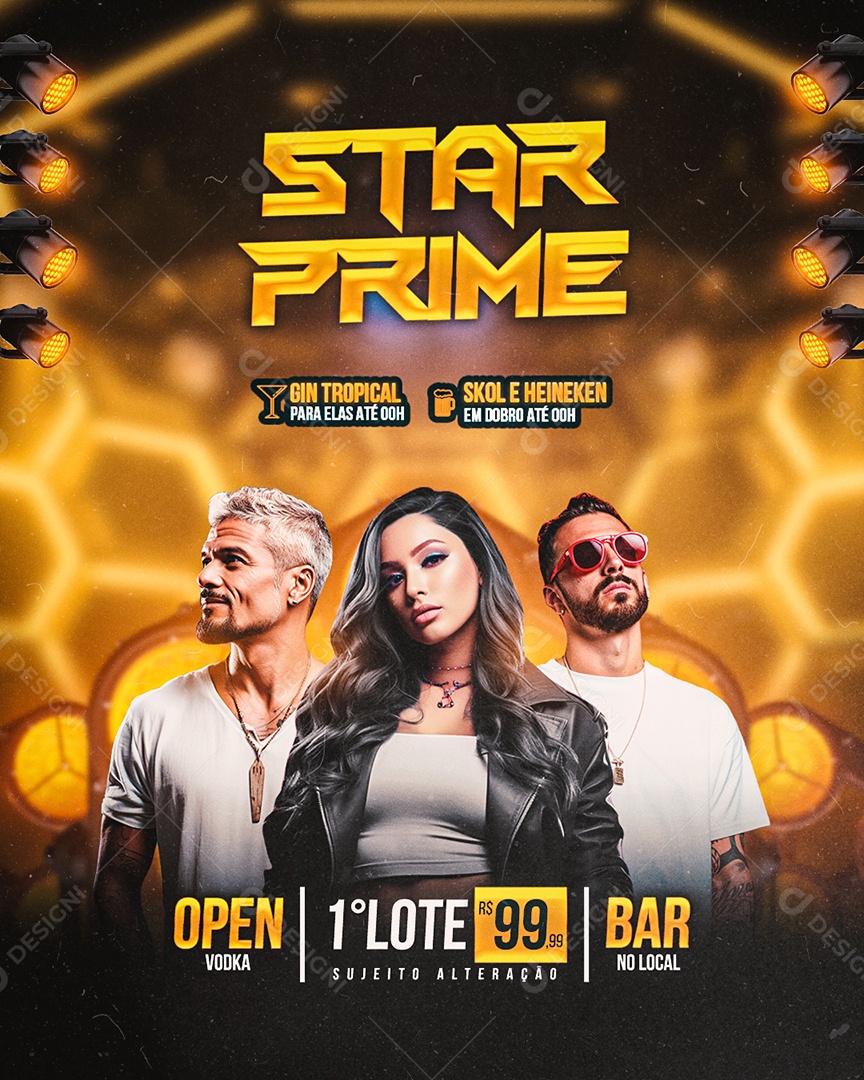 Flyer Start Prime Open Vodka Social Media PSD Editável