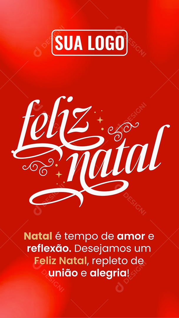 Social Media Story Desejamos Um Feliz Natal PSD Editável