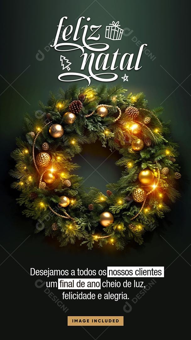 Story: Merry Christmas Filled With Light Happiness and Joy Social Media PSD Editable