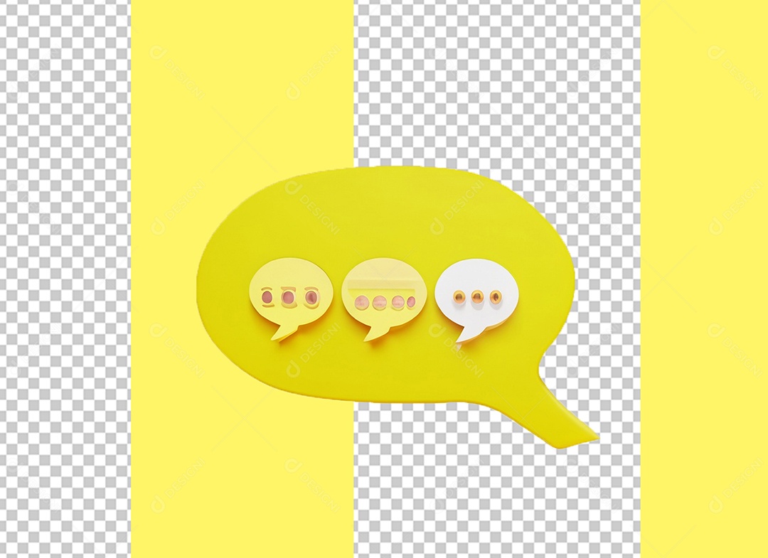 Ícone de Ideia Elemento 3D para Composição PSD