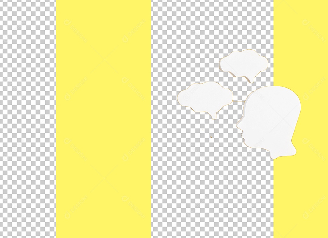 Ícone de Ideia Elemento 3D para Composição PSD