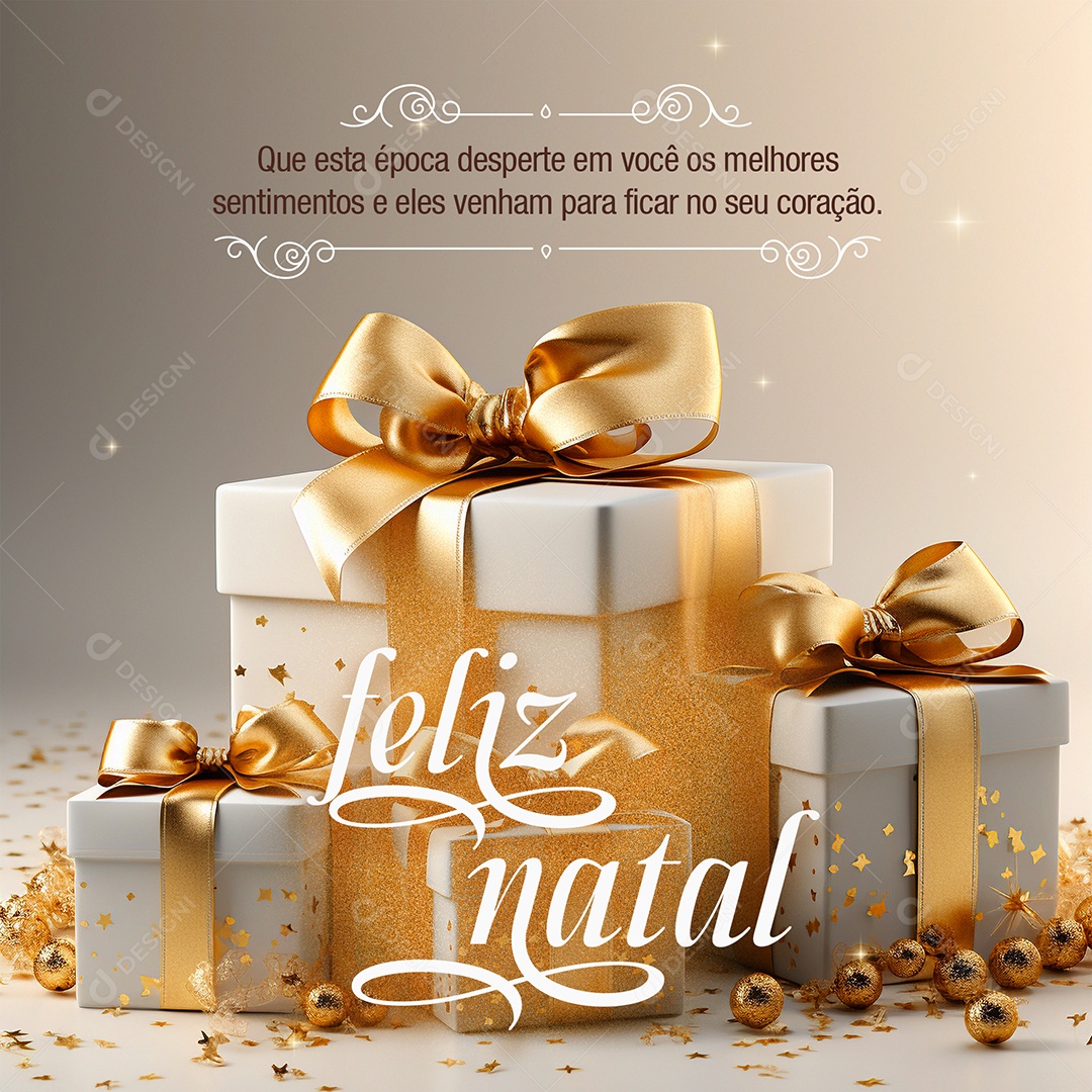 Social Media Os Melhores Sentimentos Feliz Natal PSD Editável