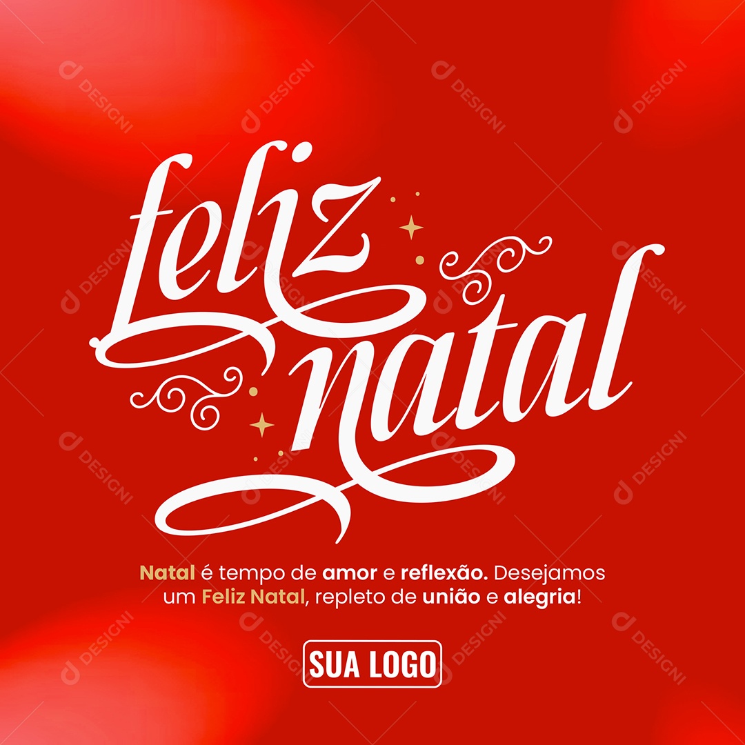 Feed Feliz Natal Tempo De Amor e Reflexão Social Media PSD Editável
