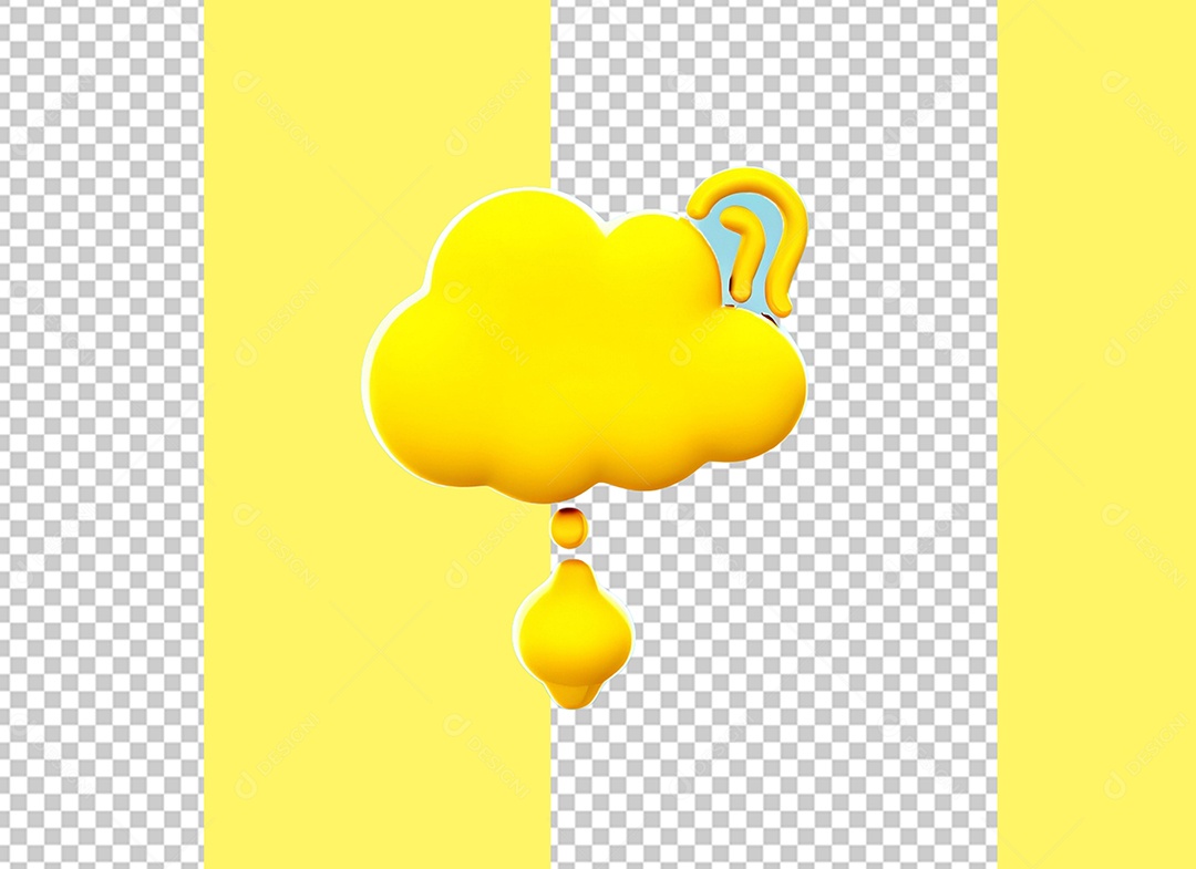 Ideia saindo da Nuvem Elemento 3D para Composição PSD