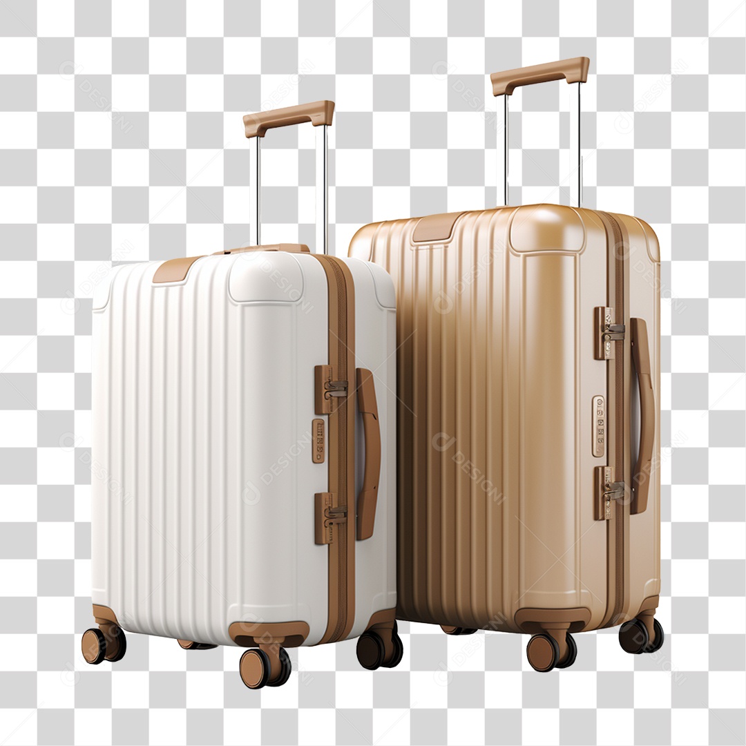 Duas Malas de Viagem PNG Transparente