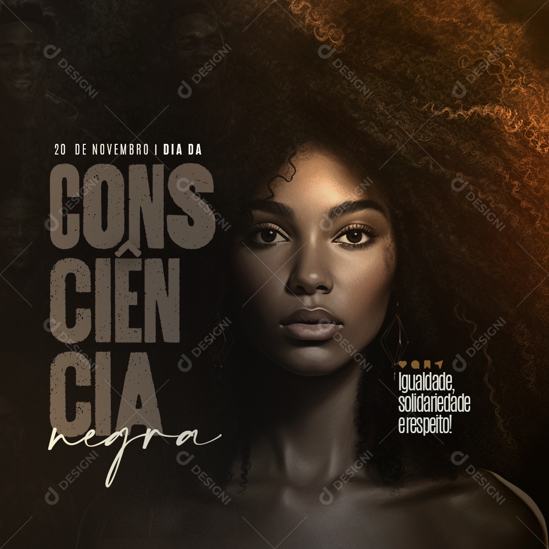 Dia Da Consciência Negra Igualdade Social Media PSD Editável