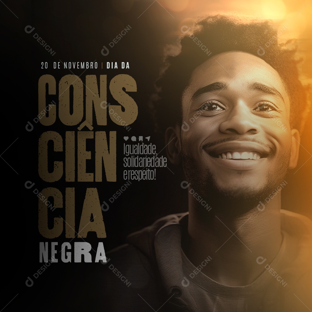 Social Media 20 De Novembro Dia Da Consciência Negra PSD Editável