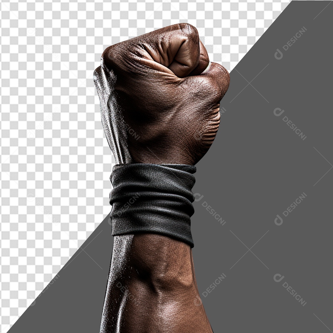 Punho Fechado Homem Negro Dia Da Consciência Negra PSD