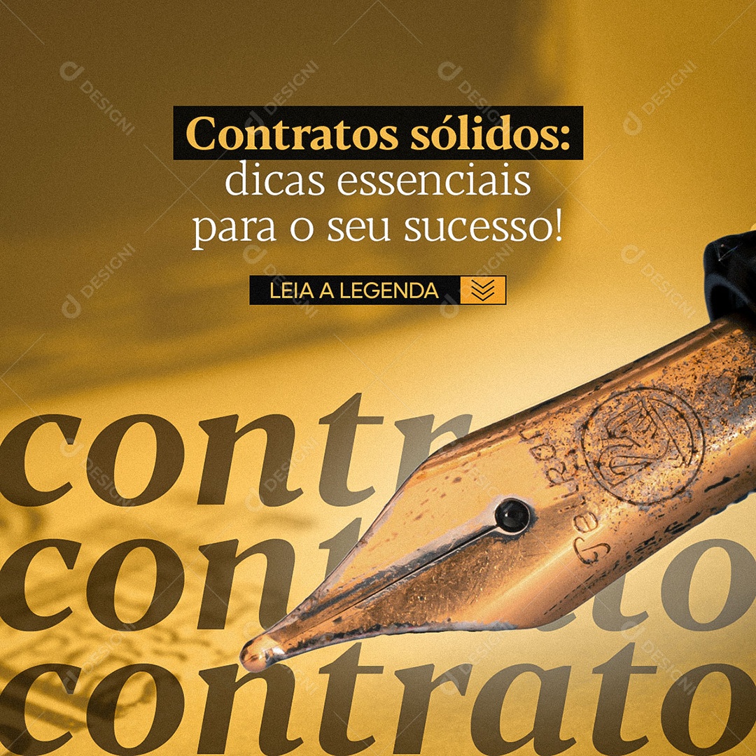 Social Media Contratos Sólidos Dicas Essenciais PSD Editável