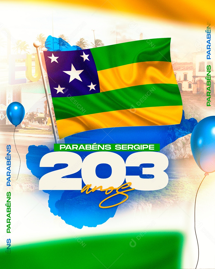 Social Media Parabéns Sergipe PSD Editável