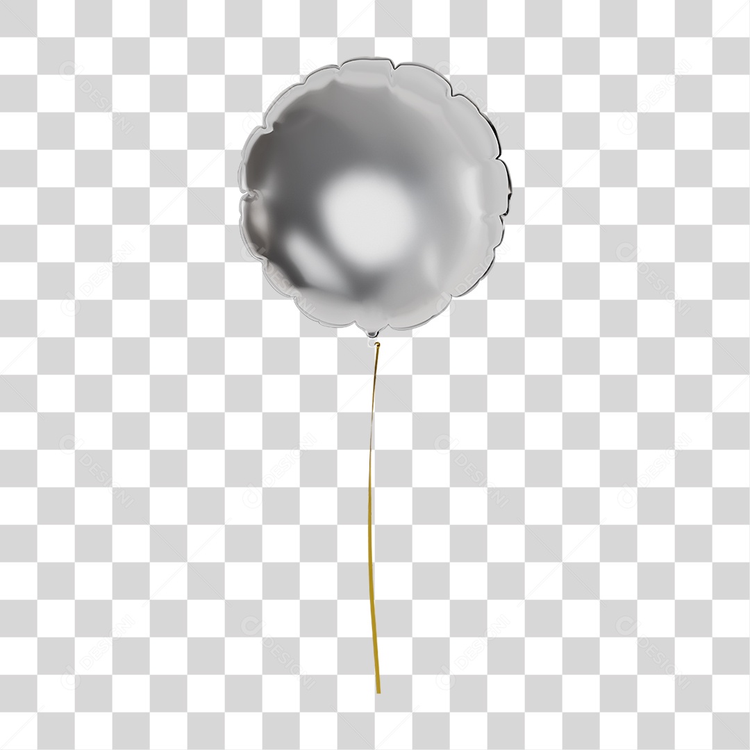 Balão Branco PNG Transparente