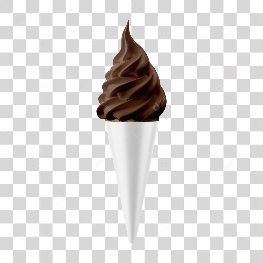 Sorvete de Chocolate PNG Transparente