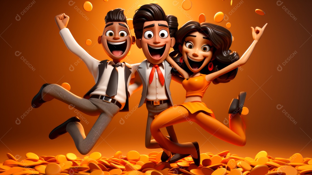 Dia internacional da dança, 29 de abril, desenho animado 3D Generative AI.