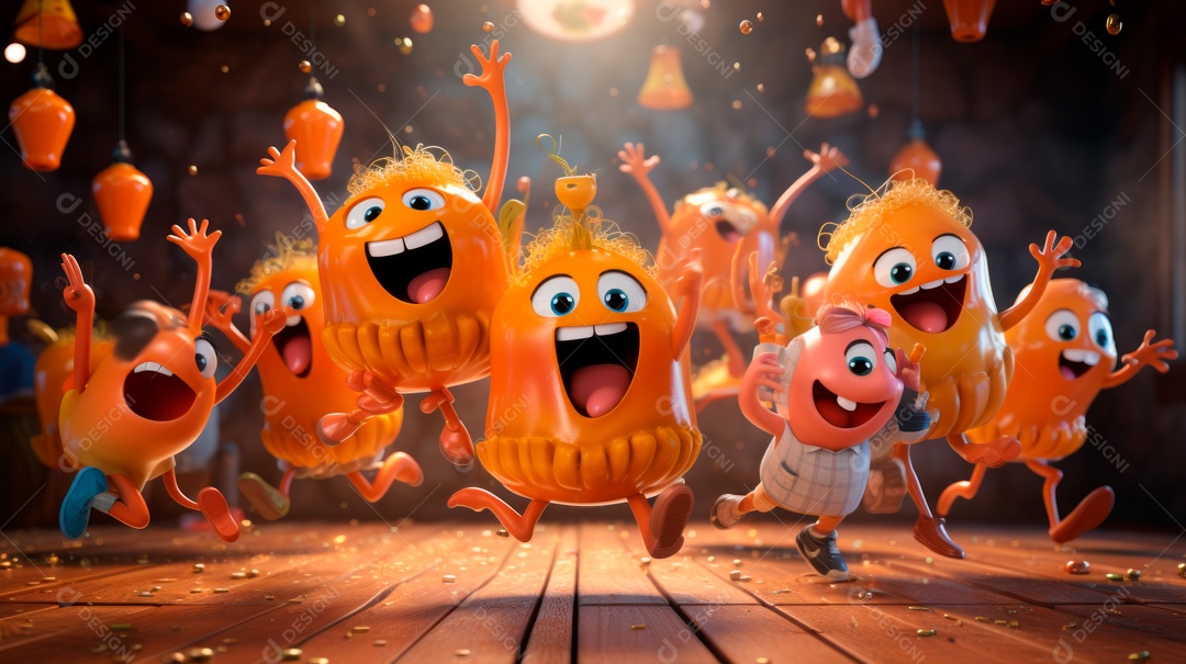 Dia internacional da dança, 29 de abril, desenho animado 3D Generative AI.