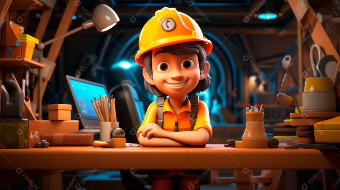 Dia Internacional da Segurança e Saúde Ocupacional, 28 de abril, 3D Cartoon Generative AI (30).