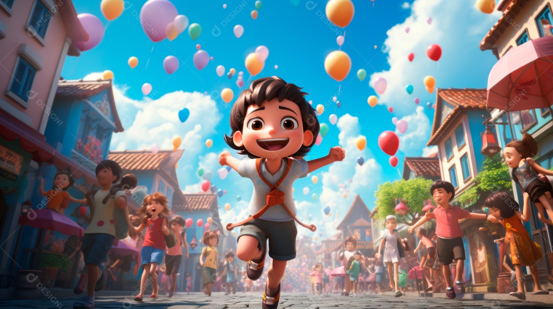 Songkran Dia 13 a 15 de abril Desenho 3D.