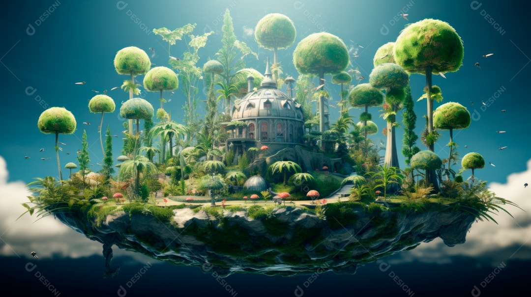 Dia Mundial da Cannabis, 20 de abril, IA generativa de desenhos animados em 3D.