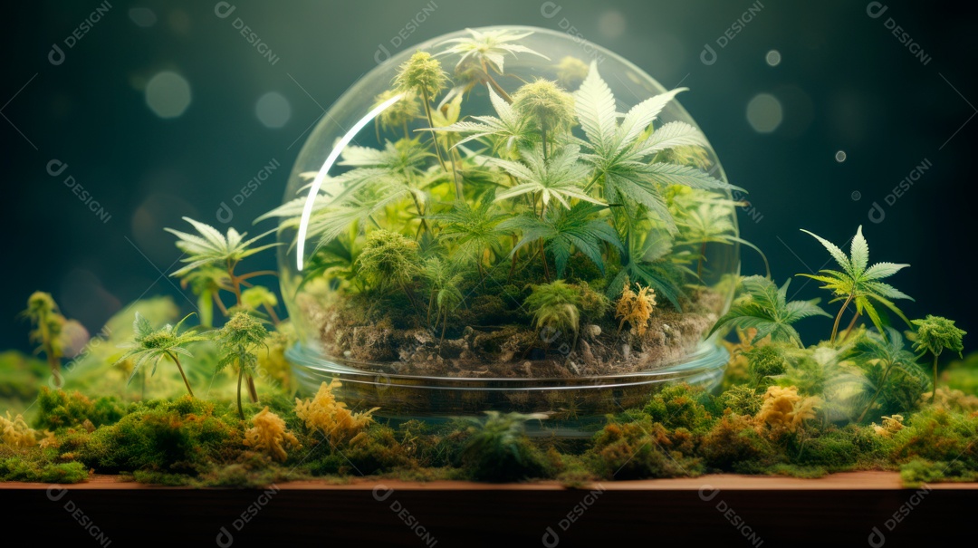 Dia Mundial da Cannabis, 20 de abril, IA generativa de desenhos animados em 3D.