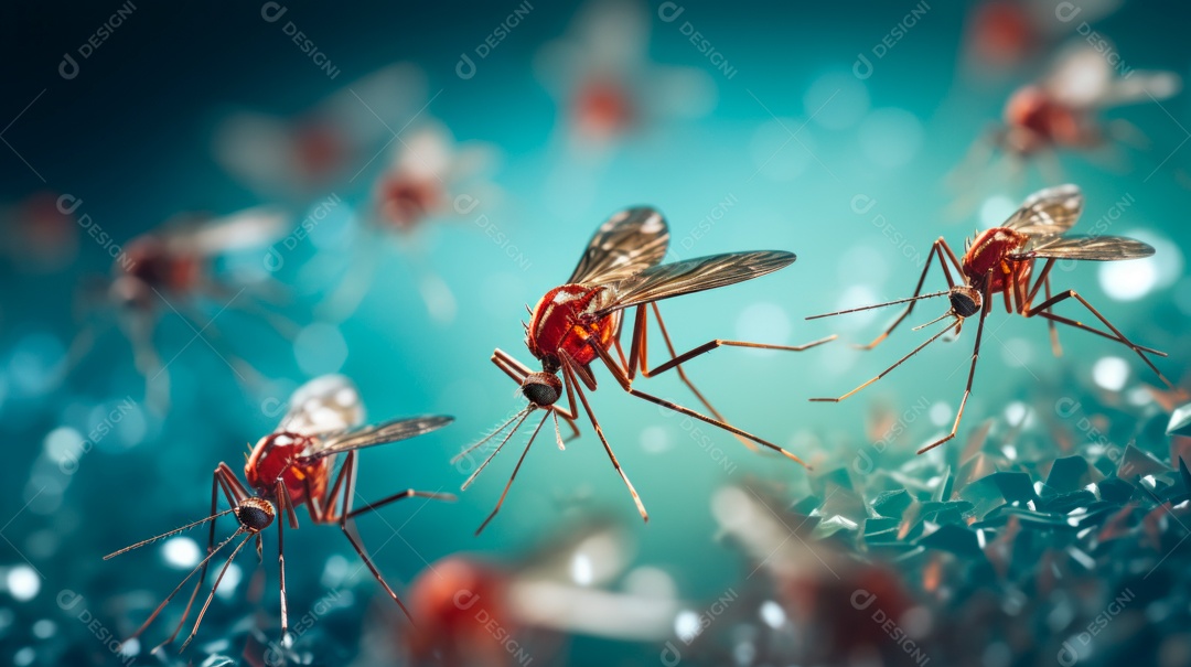 Dia Mundial da Malária, 25 de abril, IA generativa de desenhos animados em 3D.