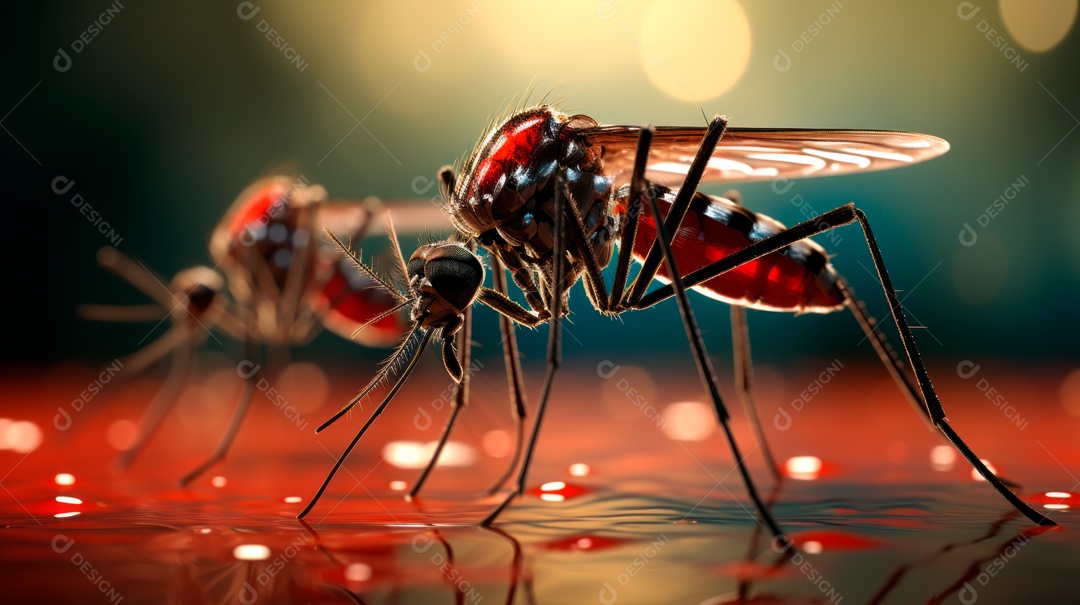 Dia Mundial da Malária, 25 de abril, IA generativa de desenhos animados em 3D.