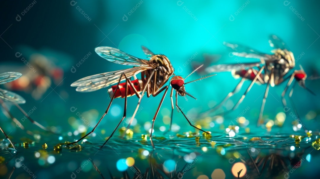 Dia Mundial da Malária, 25 de abril, IA generativa de desenhos animados em 3D.