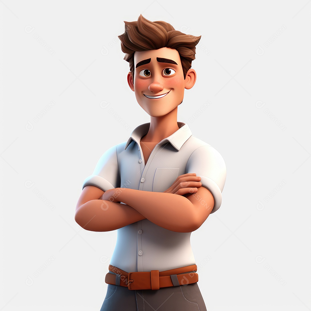 Personagem ilustrativo de um homem jovem bonito